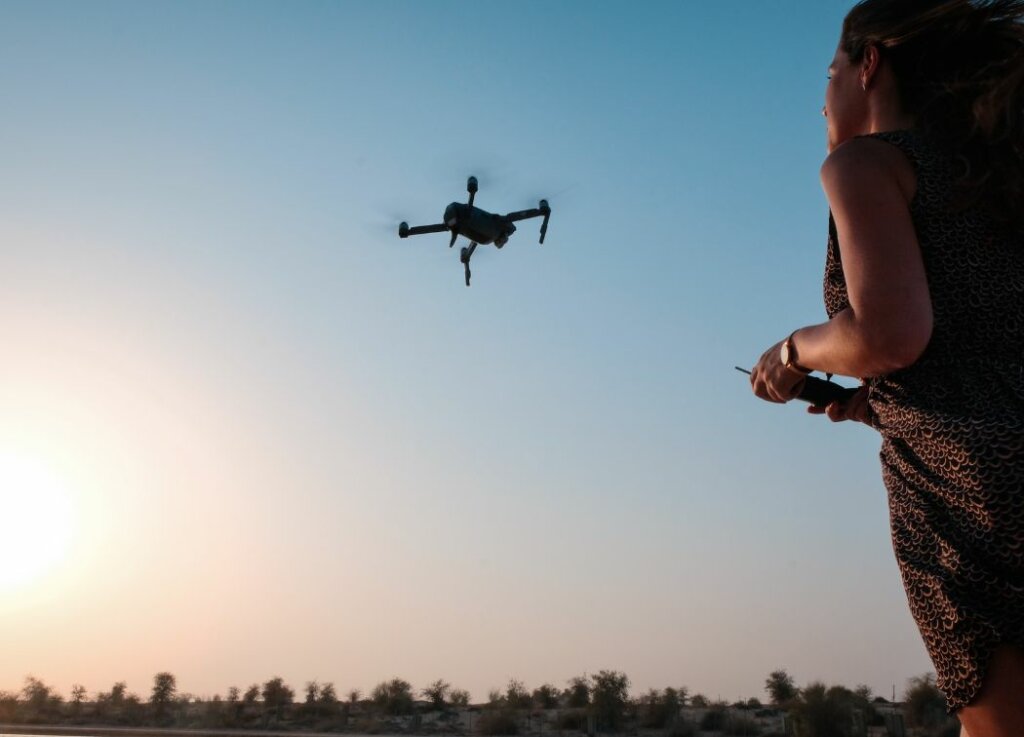 women flying dronex pro drone