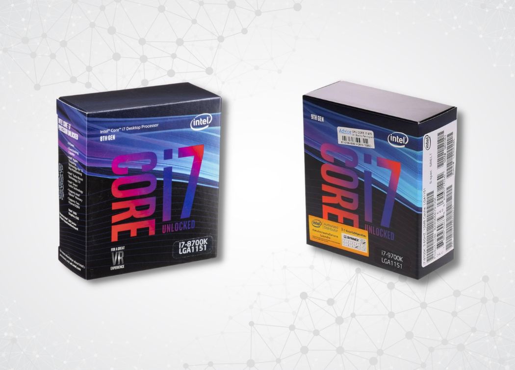 Intel Core i7-8700K VS i7-9700K