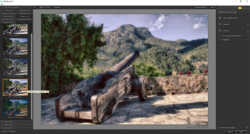 HDR Efex Pro review – presets options