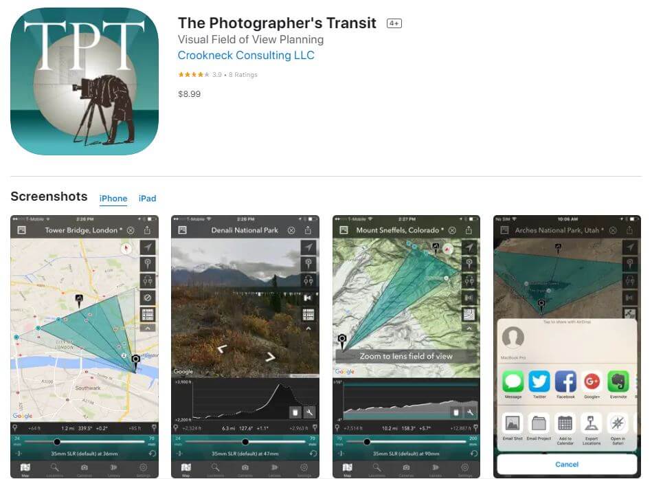 The Photographers Transit (iOS)
