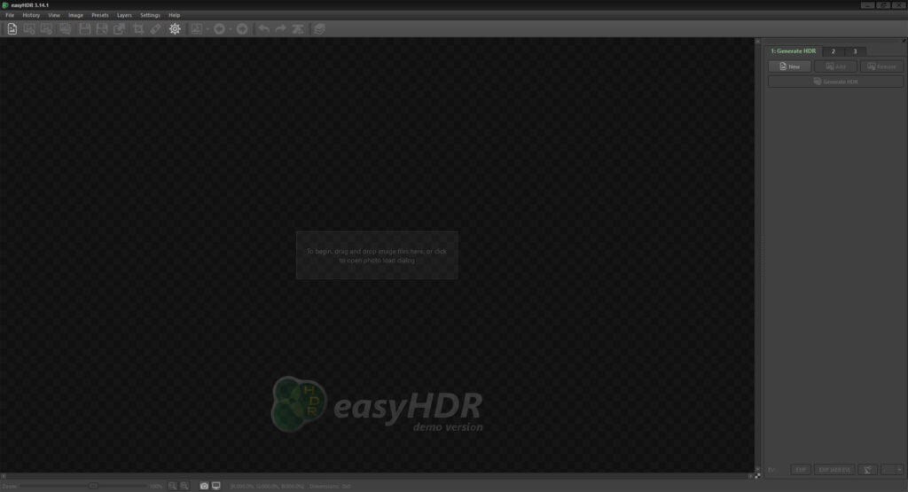 EasyHDR Review - Standard Layout